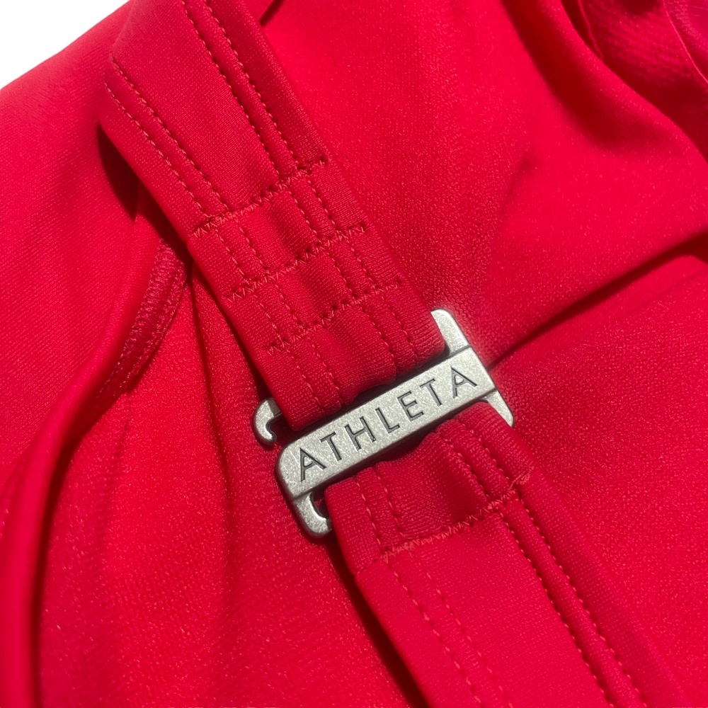 Athleta 34B Halter Red Bathing Suit top (could just be a top) Padded (removable) - Picture 3 of 6